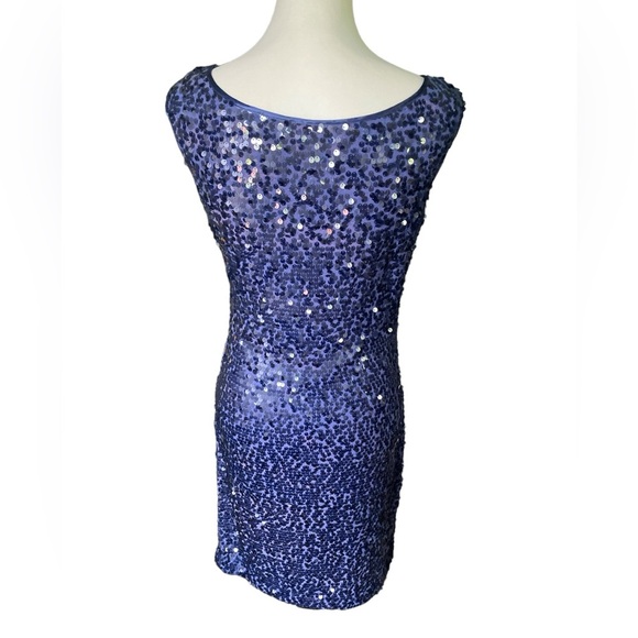 Bluemarine Blugirl Cobalt Blue Sequined Mini Dress, Made in Italy, Size Medium - Picture 3 of 4